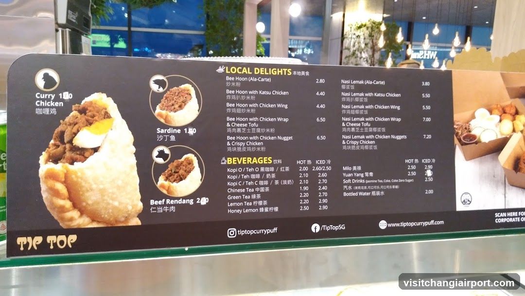 TiP Top Menu Board
