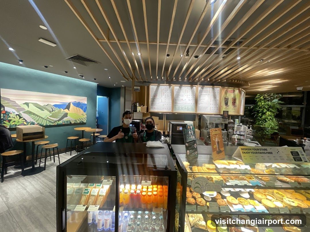 Coffee Shop Interior with Staff and Display Cases