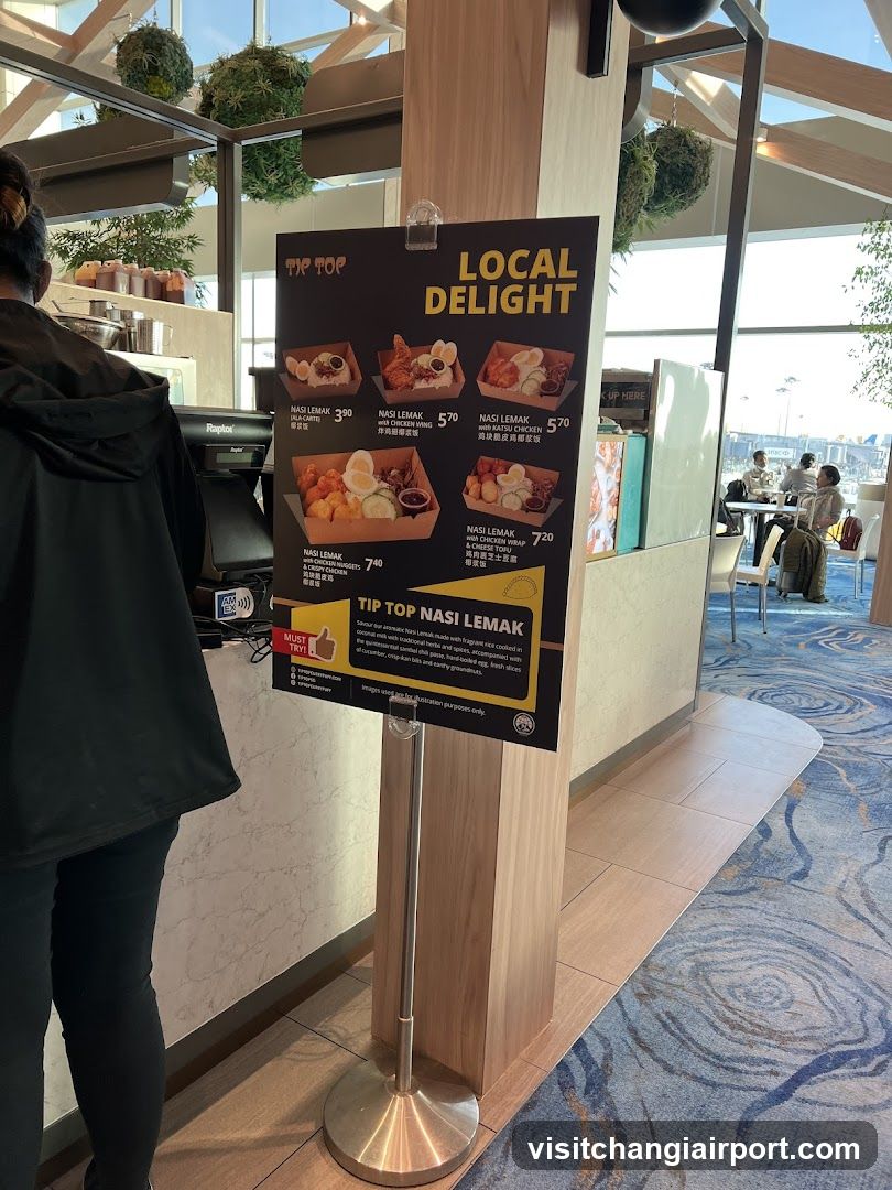 Tip Top Nasi Lemak Menu Board