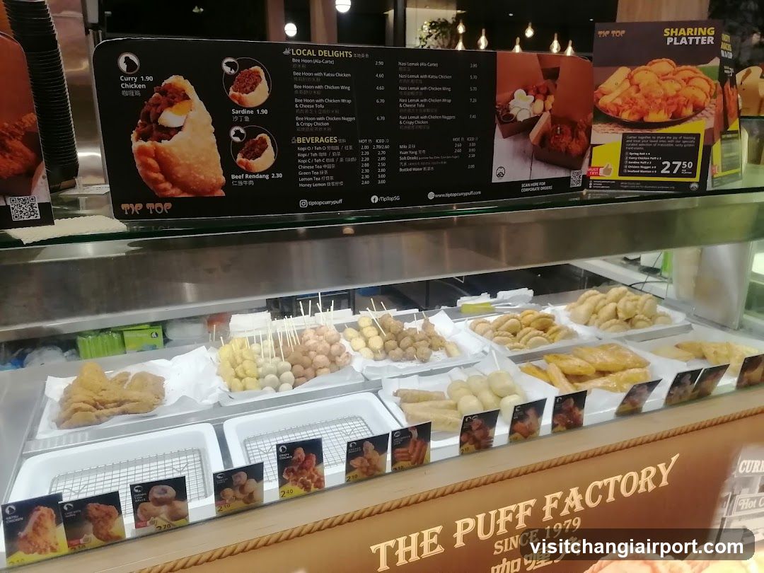 Food Display Counter with Menu Board