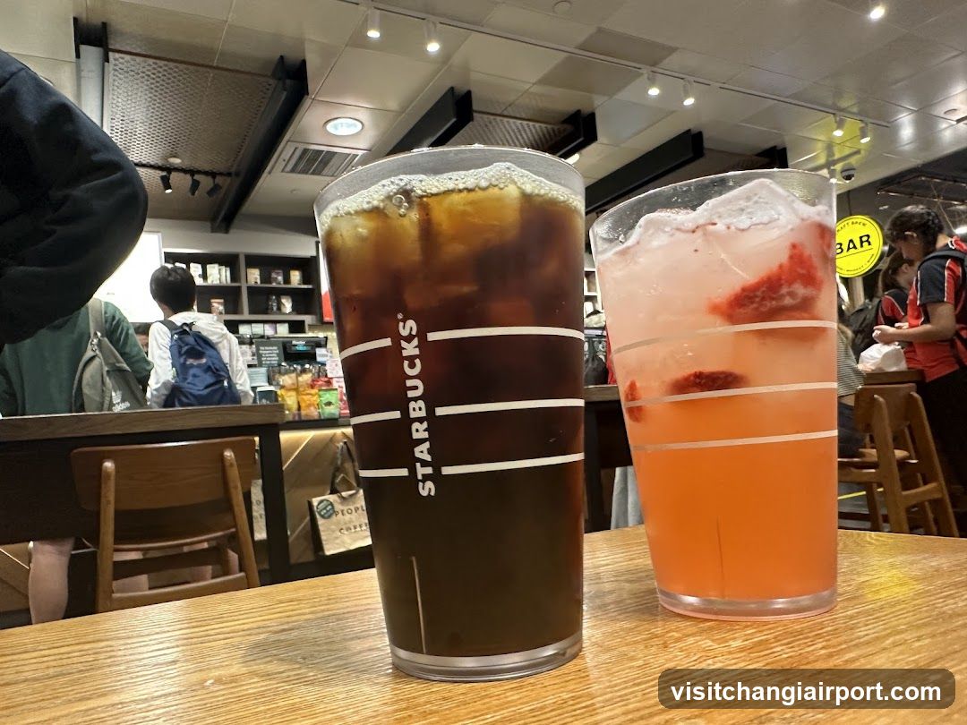 Starbucks Drinks at a Cafe