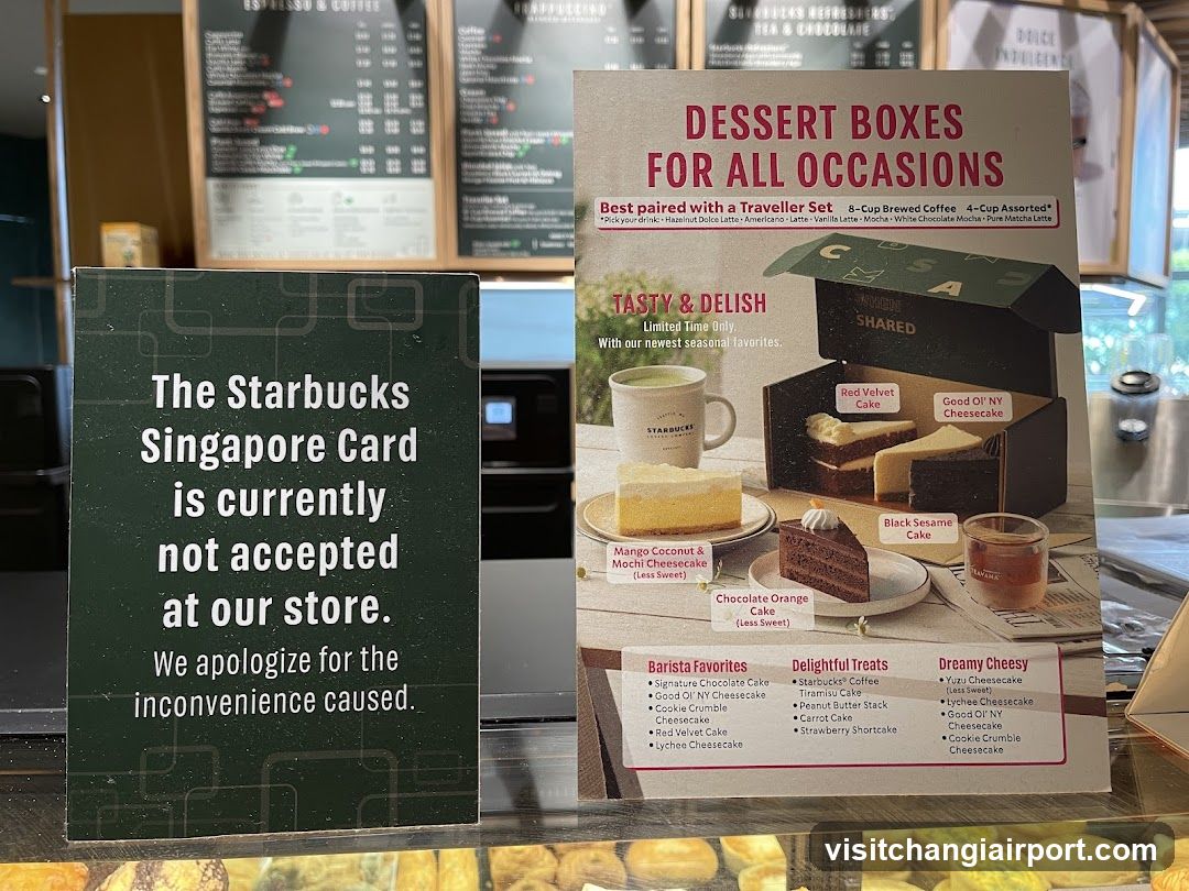 Starbucks Dessert Boxes and Card Notice