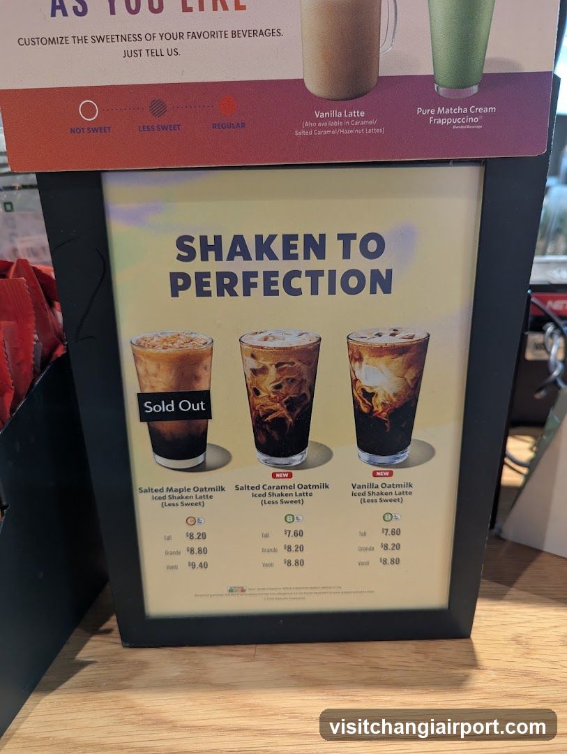 Shaken to Perfection Menu Board