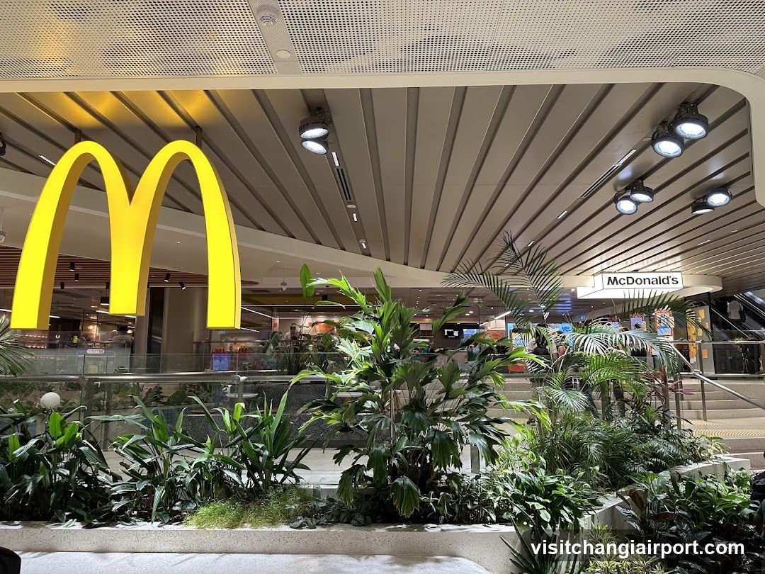 McDonald's Interior with Greenery