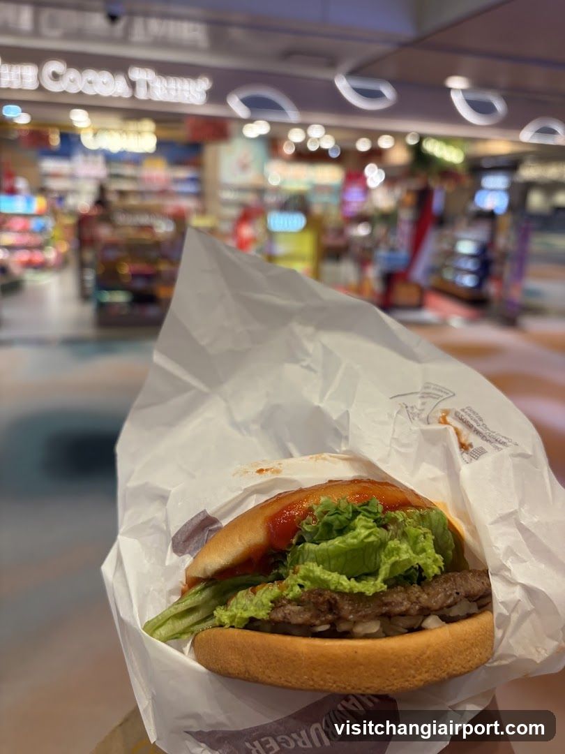 Burger in Mall Food Court