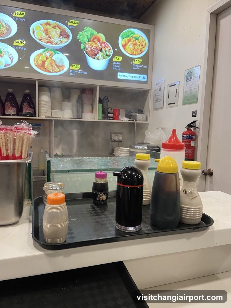 Food Counter with Menu Display