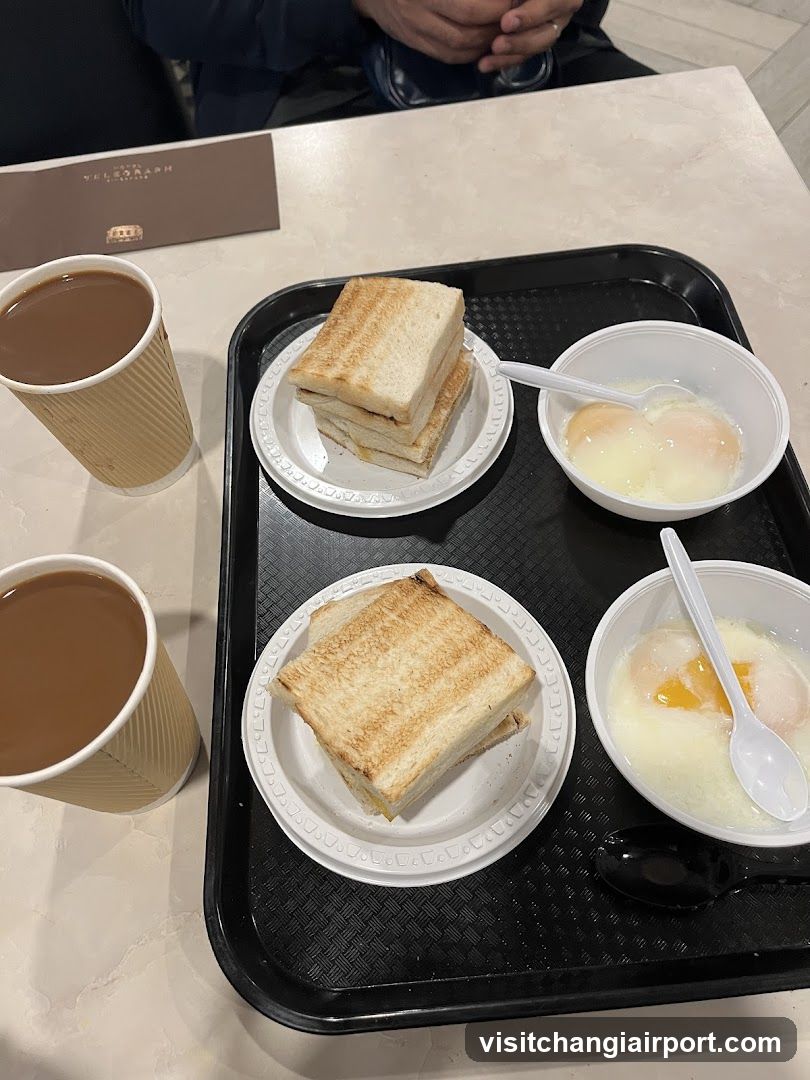 Breakfast Tray with Toast and Eggs
