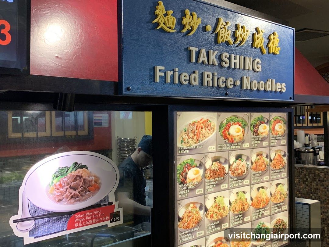 Food Stall Interior and Signage