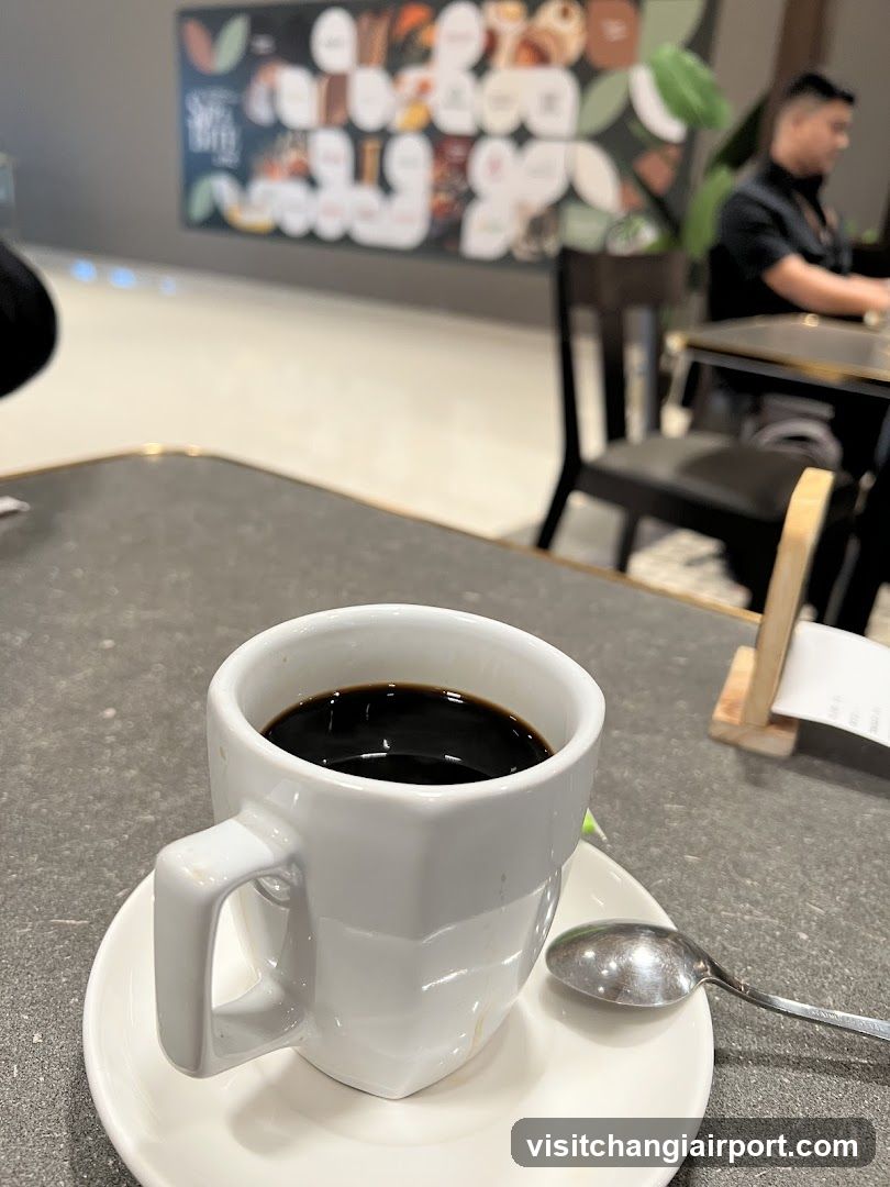 Coffee Cup in Cafe Interior