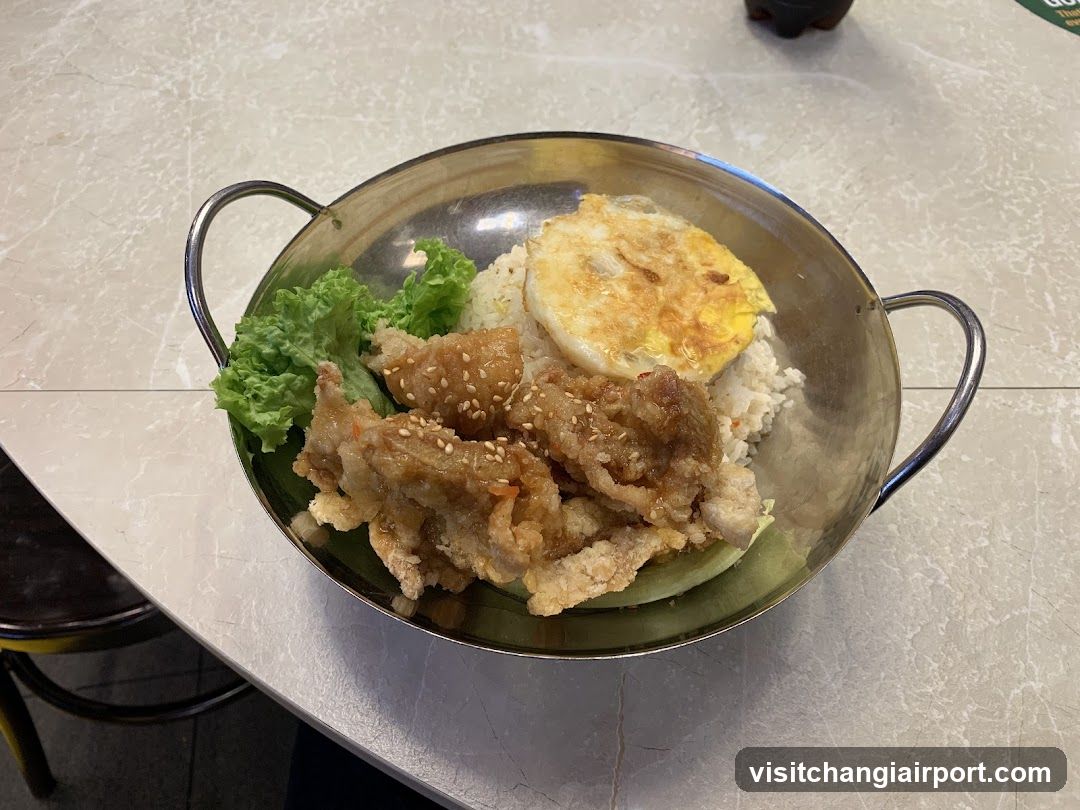 Fried Rice Bowl with Egg and Crispy Chicken