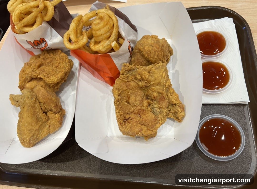 Fried Chicken and Curly Fries Meal