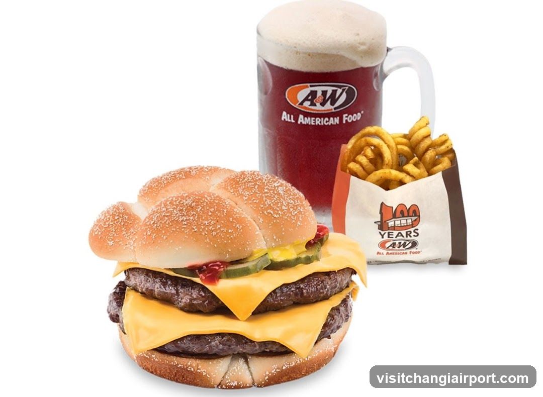 A&W Burger Meal