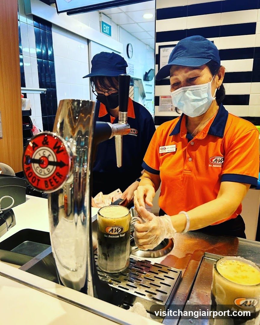 A&W Barista Pouring Beer