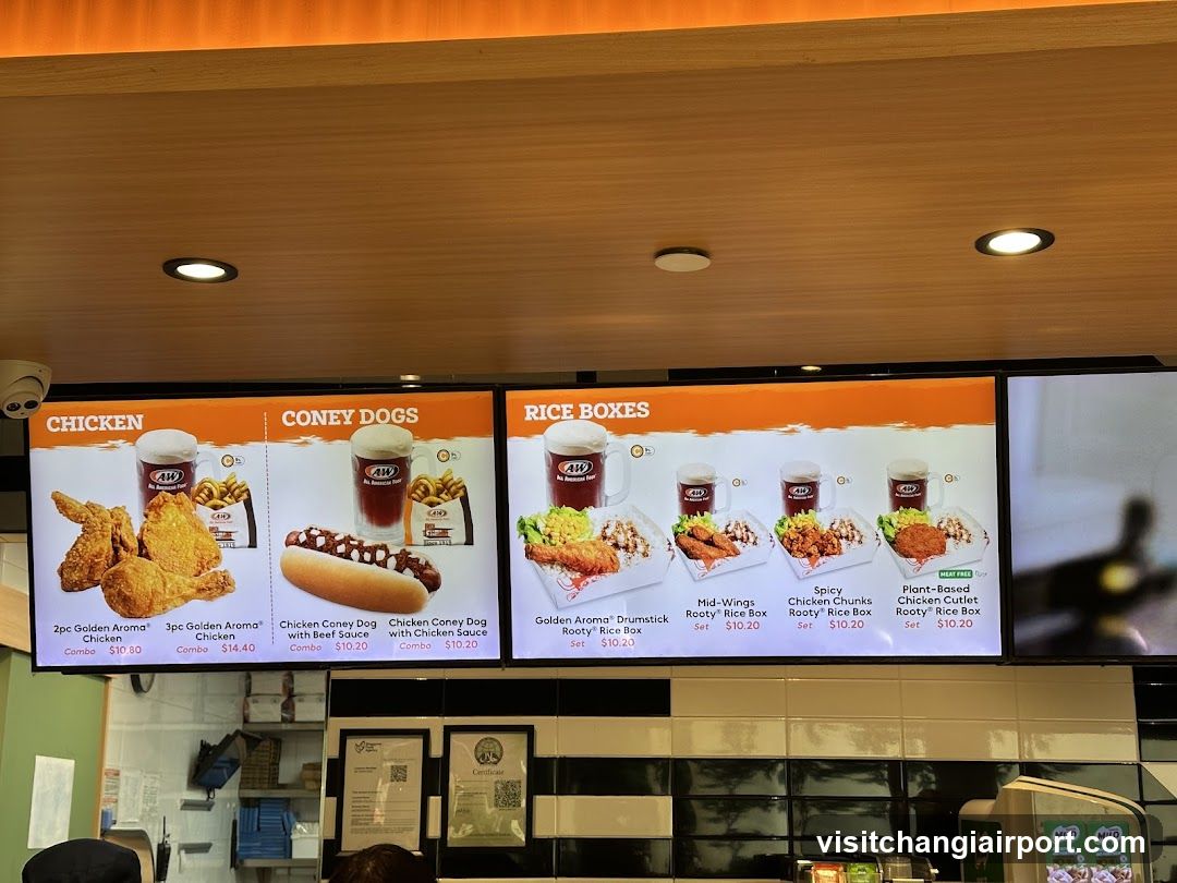 A&W Chicken & Coney Dogs Menu Board
