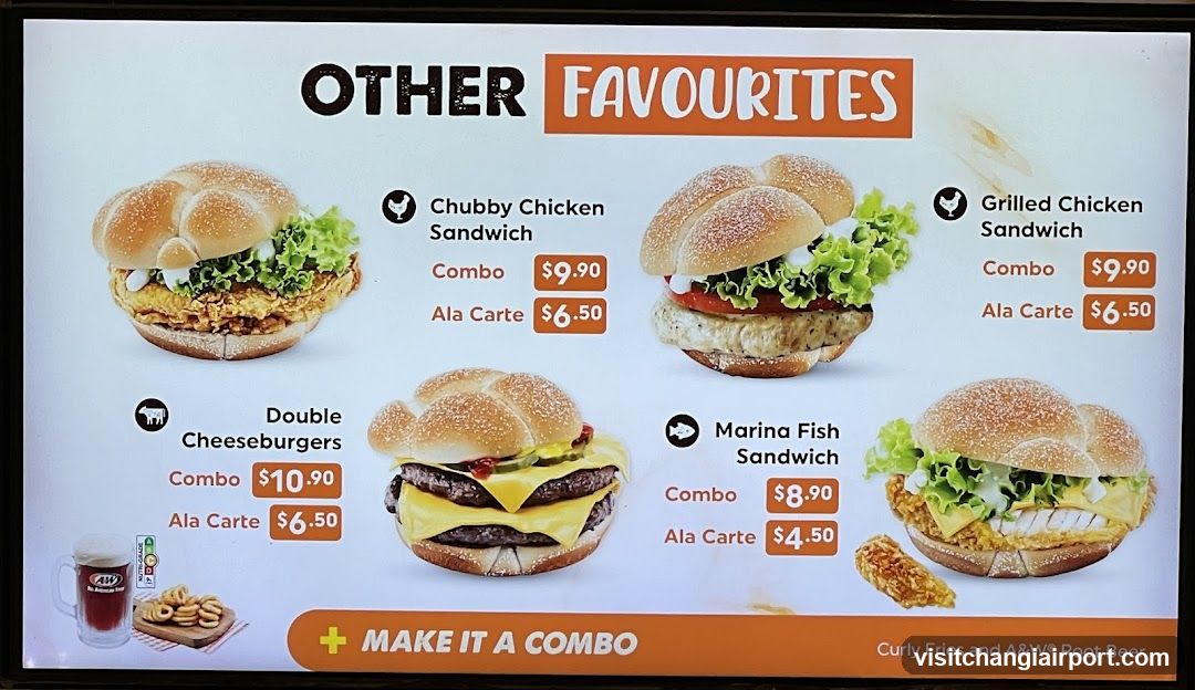 Other Favourites Menu Board