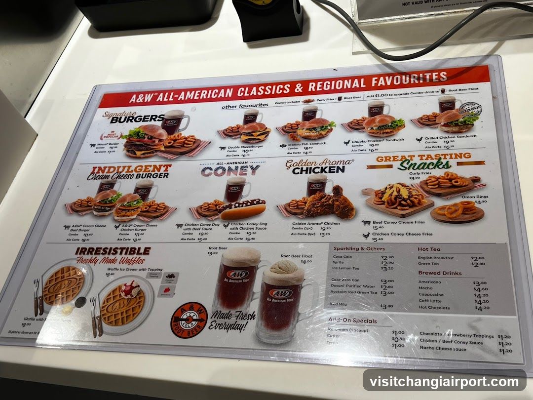 A&W All-American Classics & Regional Favourites Menu
