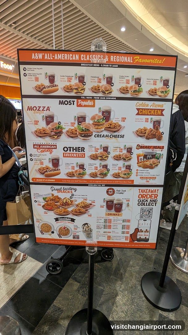 A&W All-American Classics & Regional Favourites Menu Board