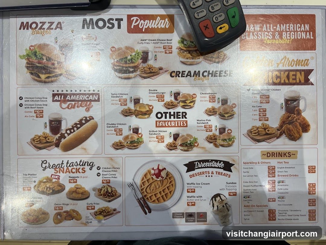 Mozza Burger Menu Board