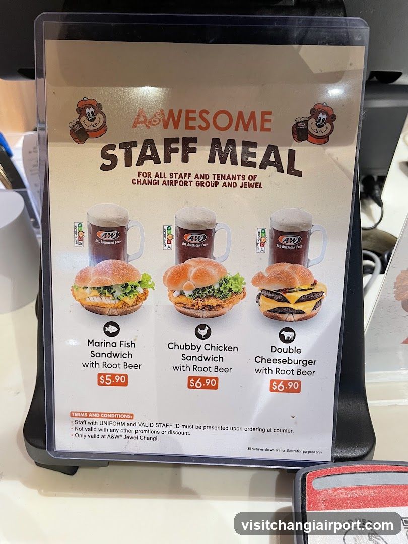 A&W Staff Meal Menu