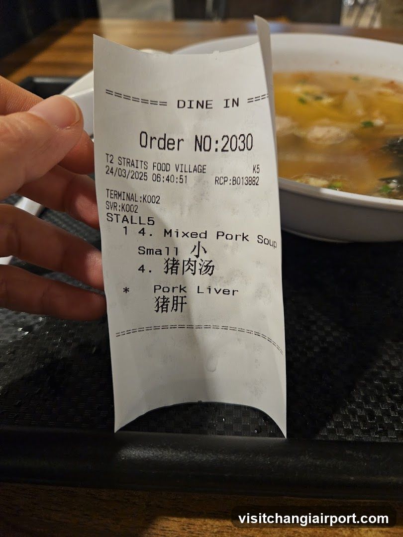 Receipt and Soup Bowl