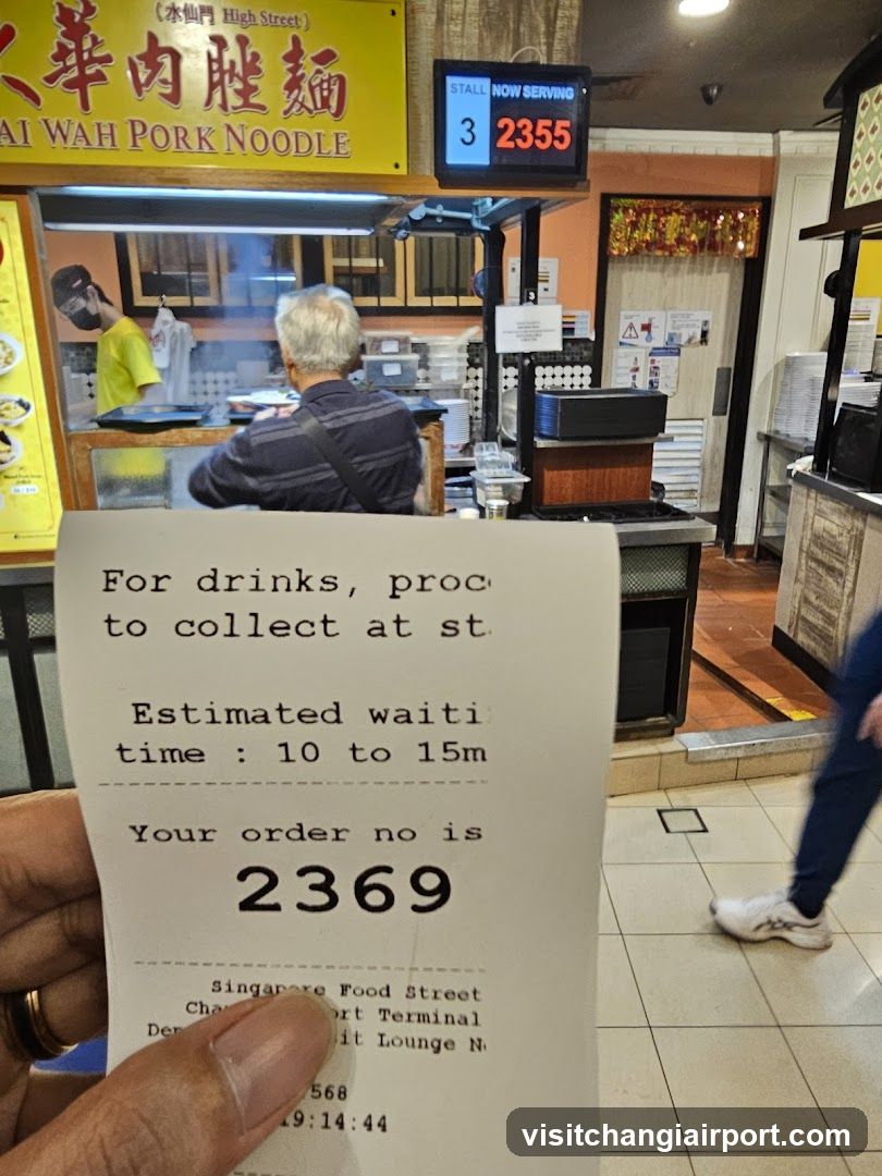 Order Ticket at Food Stall
