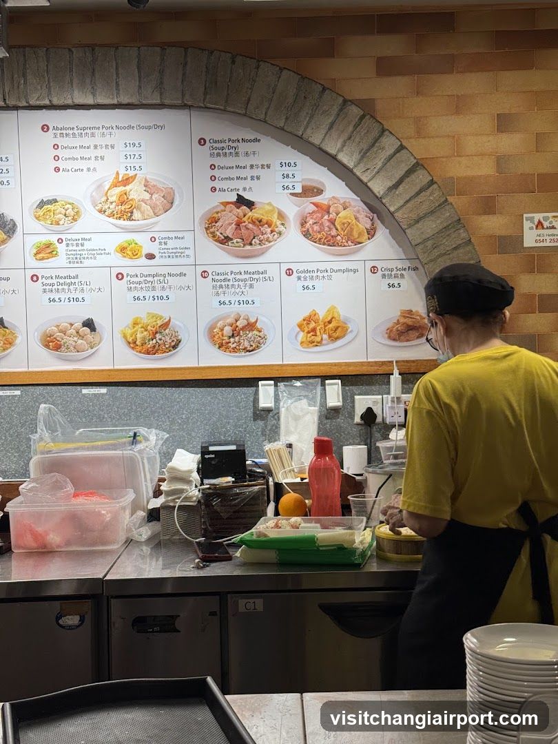 Restaurant Interior with Menu Board