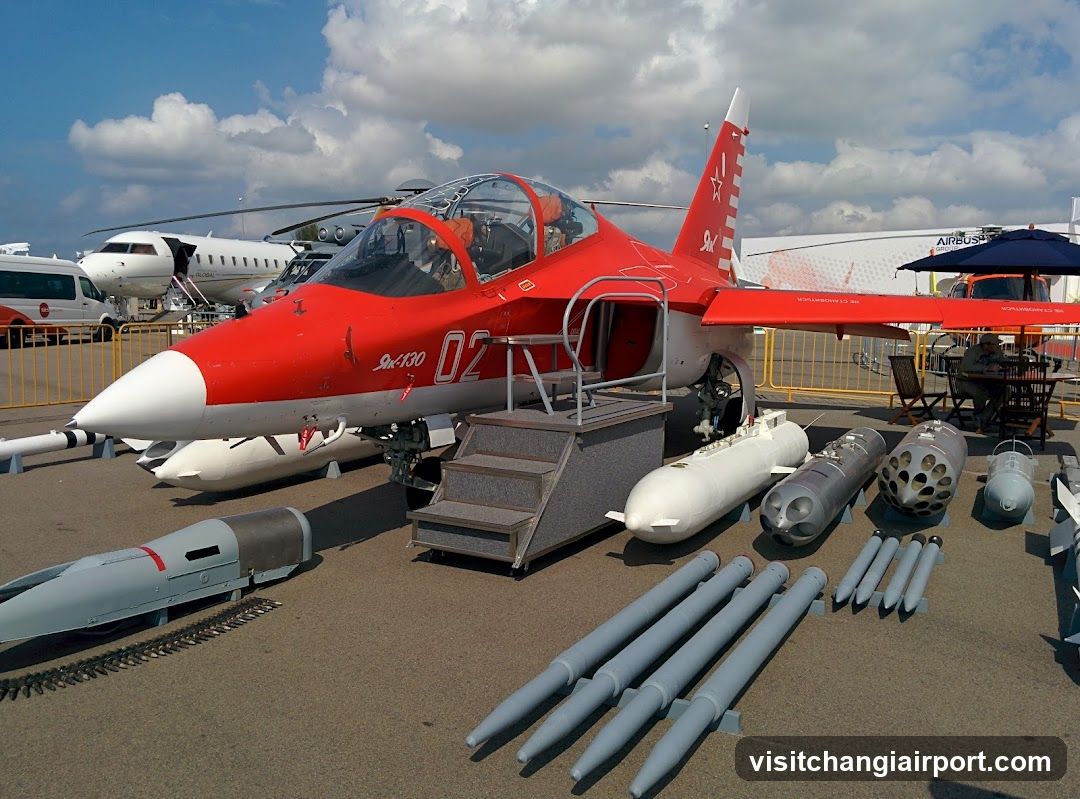 Red Aircraft Display with Weapons