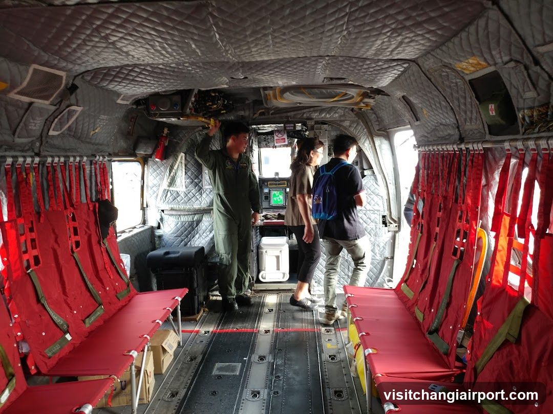 Interior of a military transport aircraft