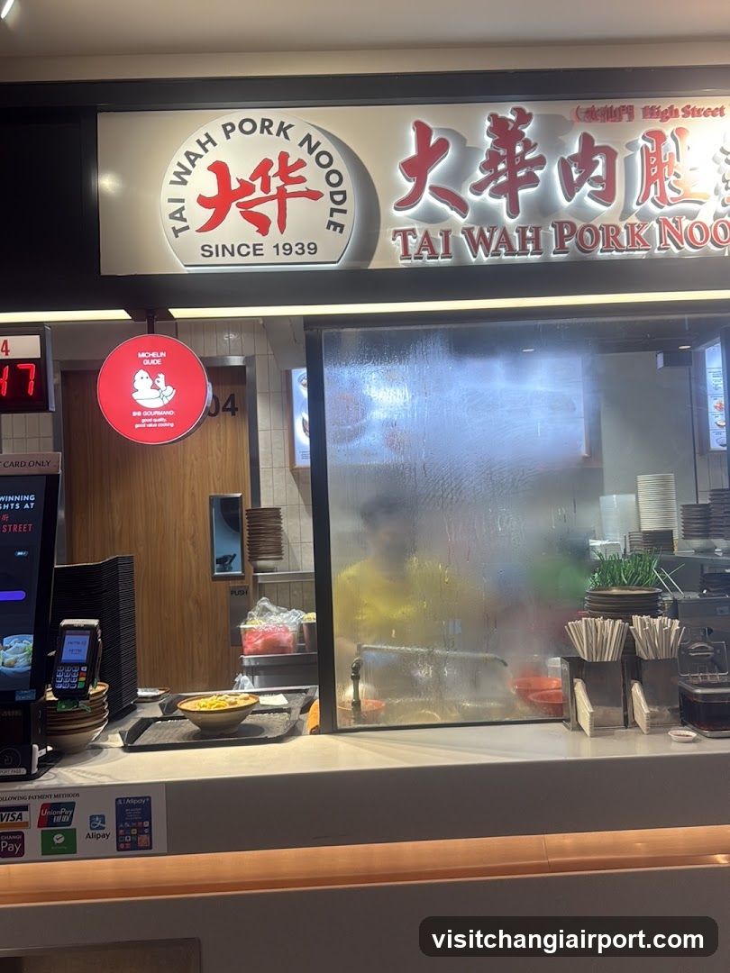 Tai Wah Pork Noodle Counter Interior View