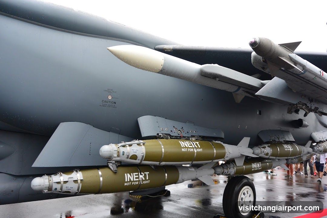 Military Aircraft with Missiles Displayed
