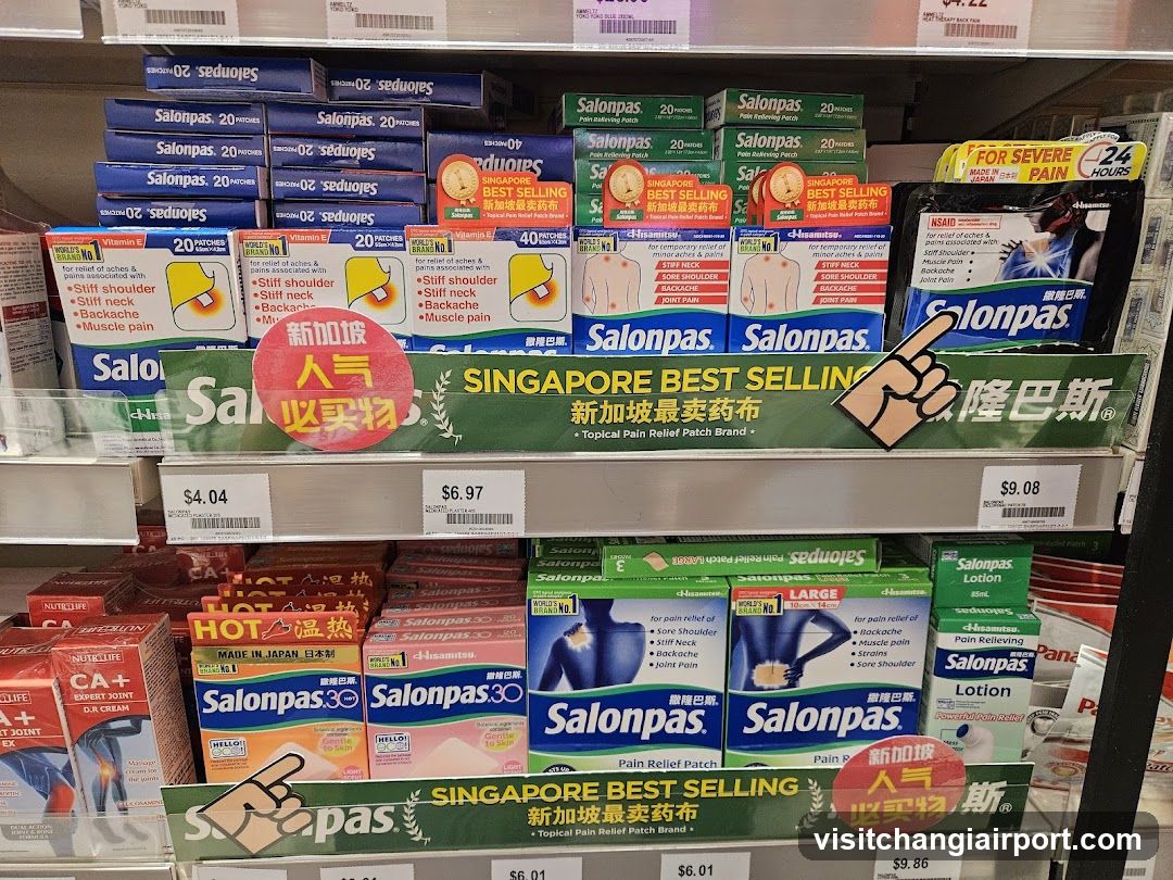 Salonpas and Seducuo Pain Relief Patches Display