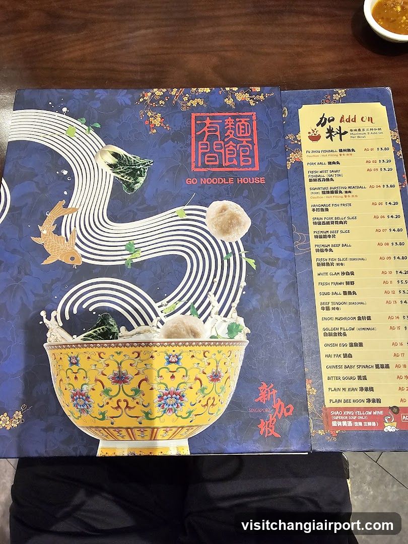 Go Noodle House Menu Display