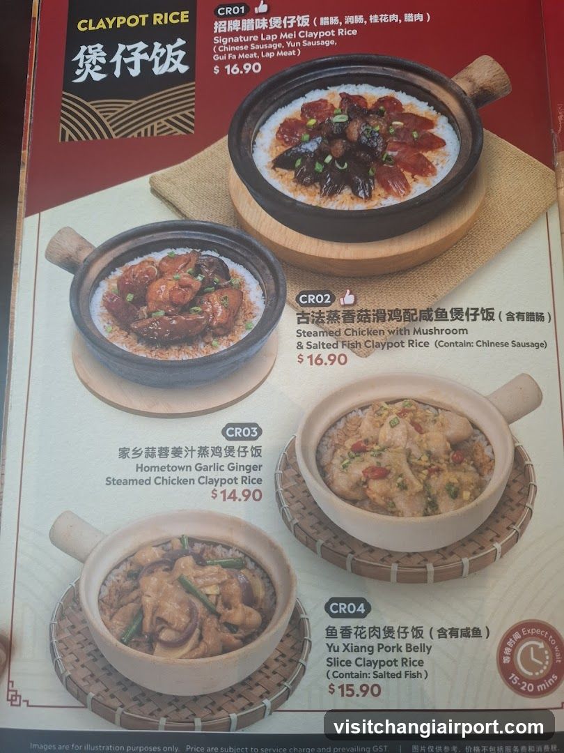 Claypot Rice Menu