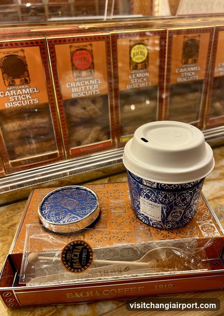 Bacha Coffee Biscuits and Coffee Cup