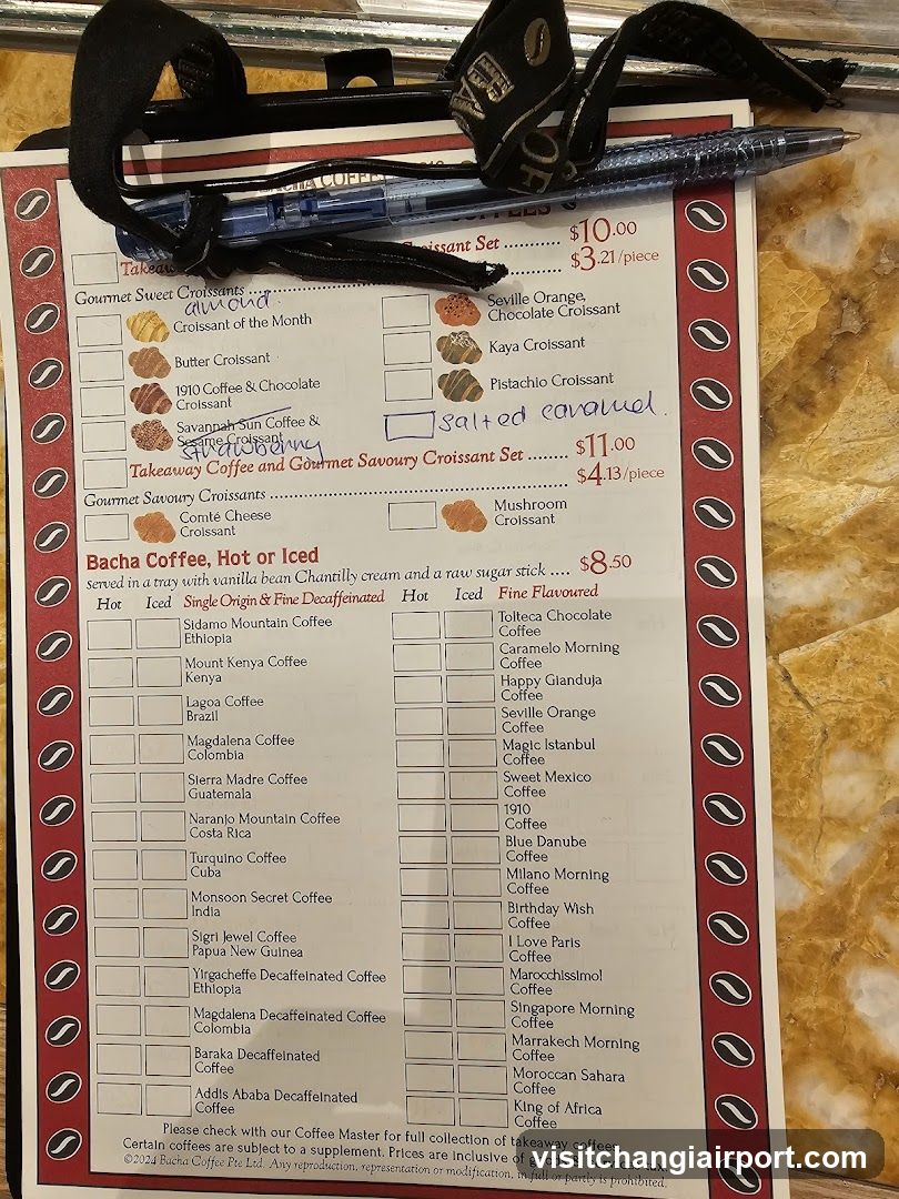 Bacha Coffee Menu