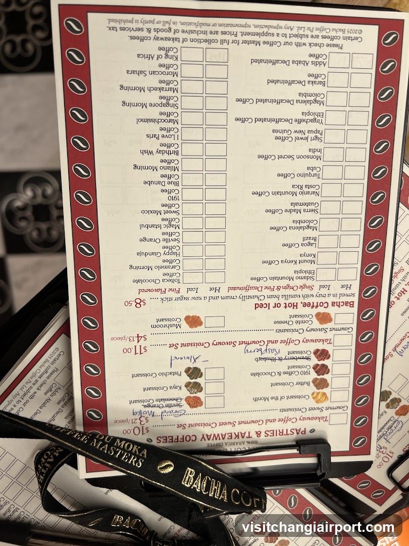 Bachaco Coffee Menu Card