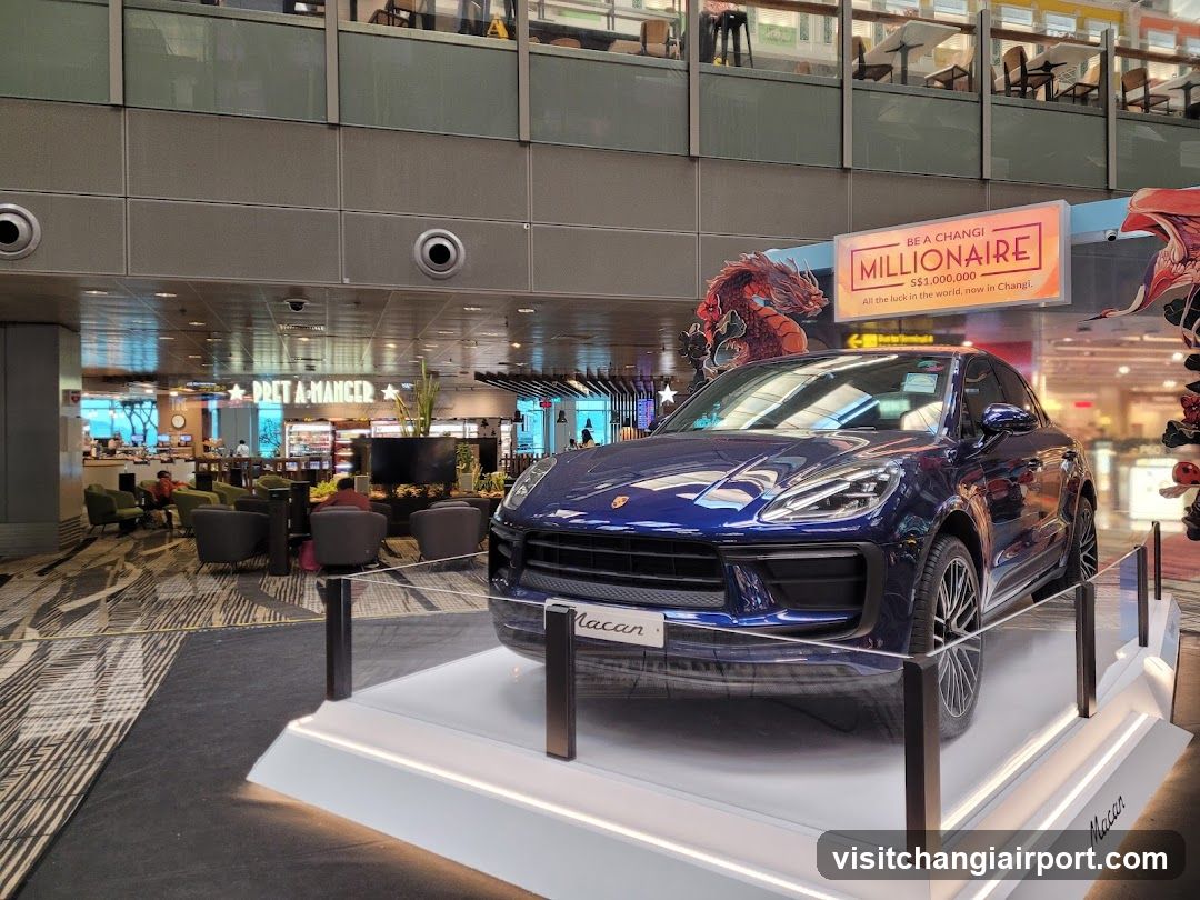 Porsche Macan Display at Changi Airport Terminal 3