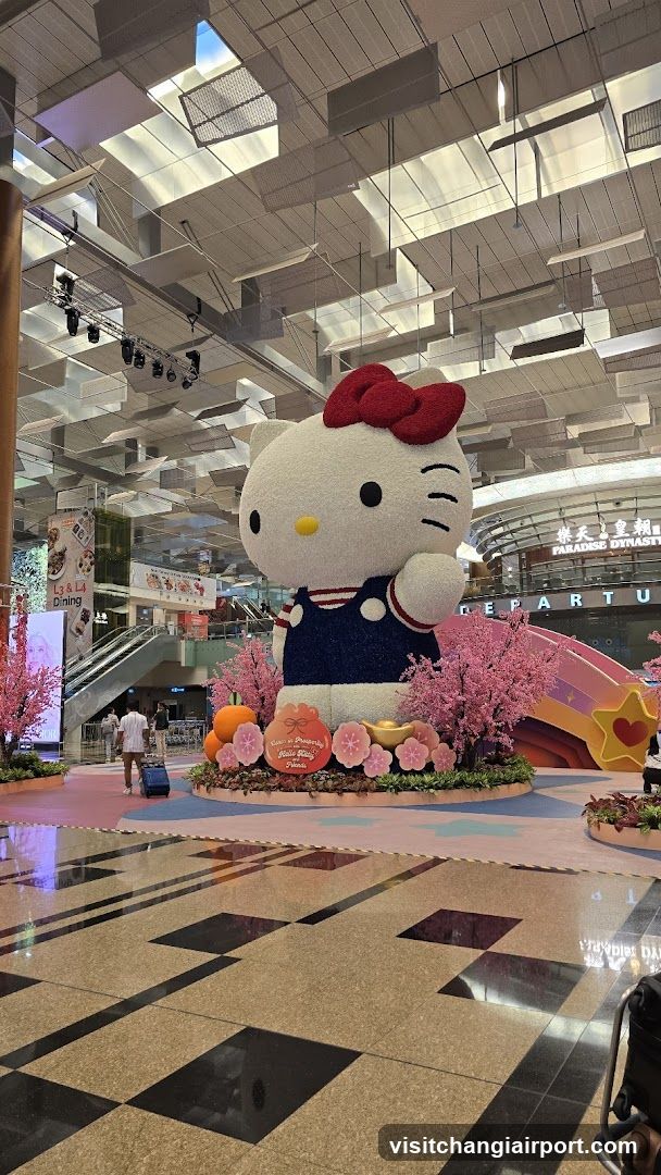 Hello Kitty Display at Airport Terminal