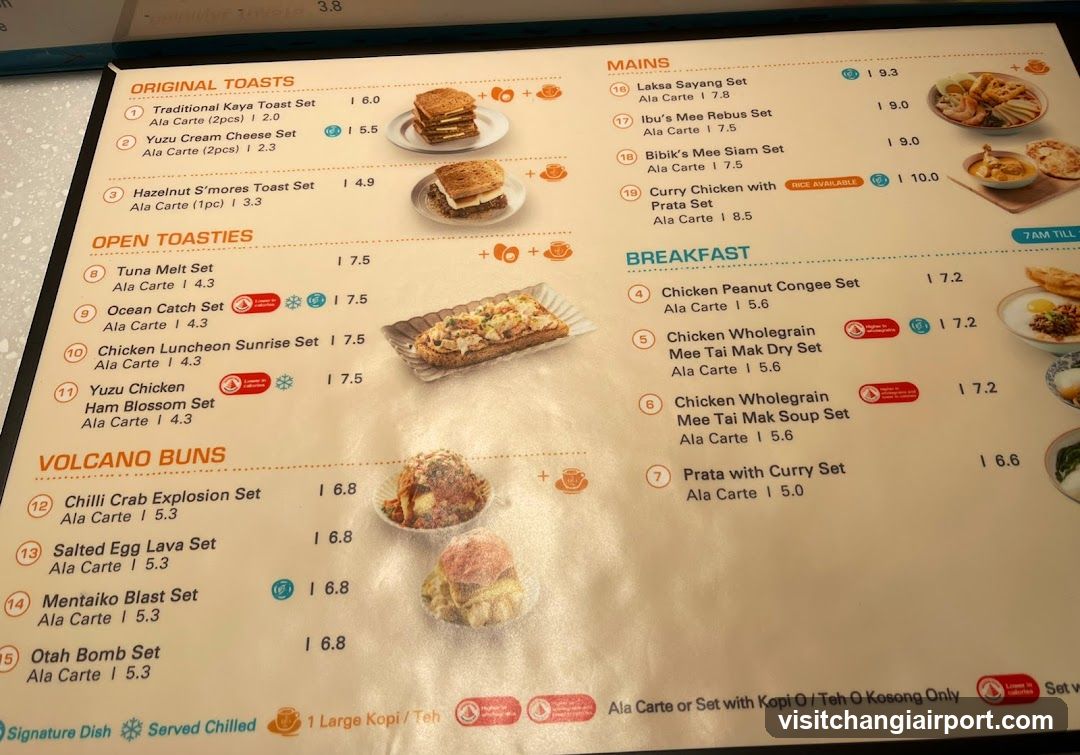 Original Toasts & Breakfast Menu