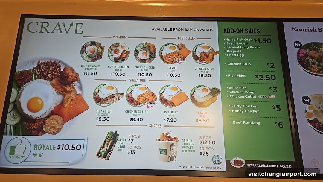 Crave Menu Board