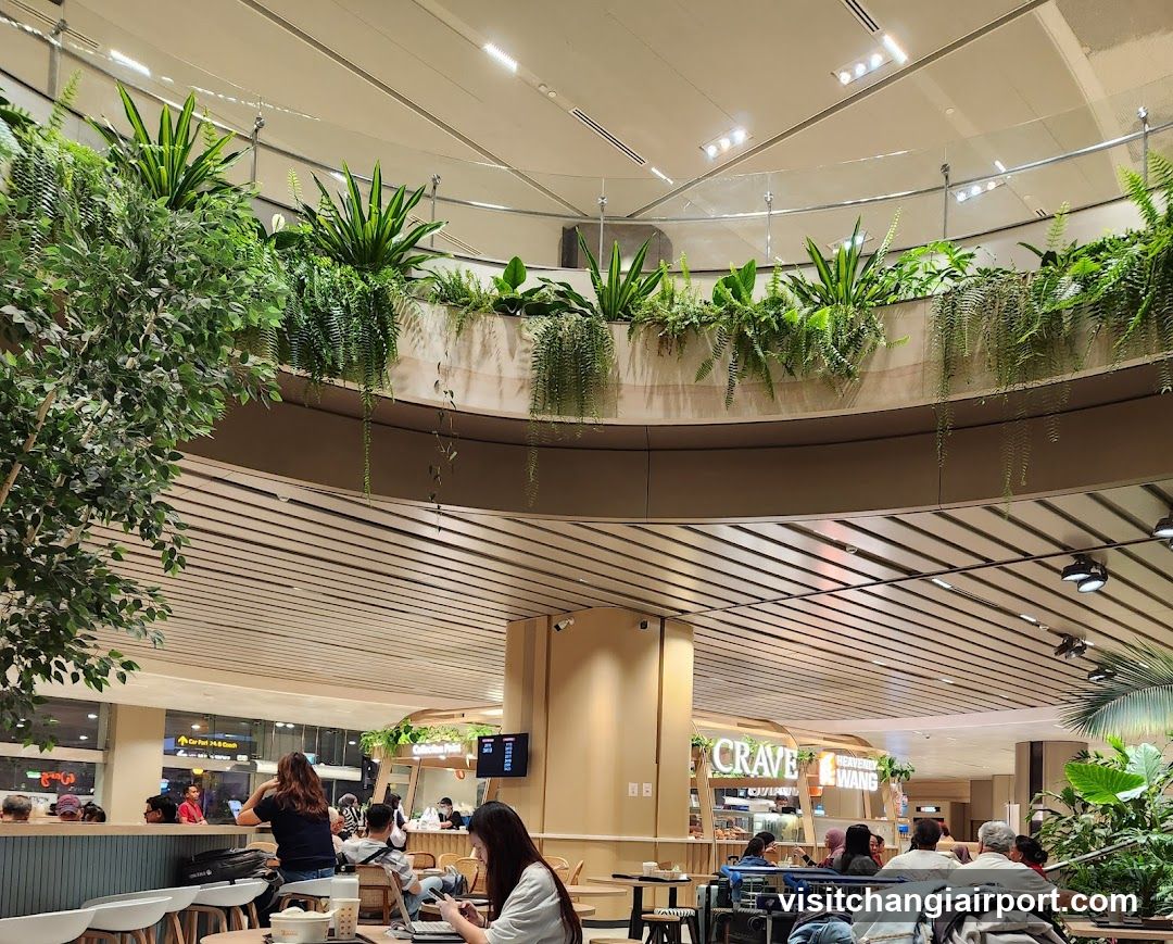 Indoor Food Court with Greenery