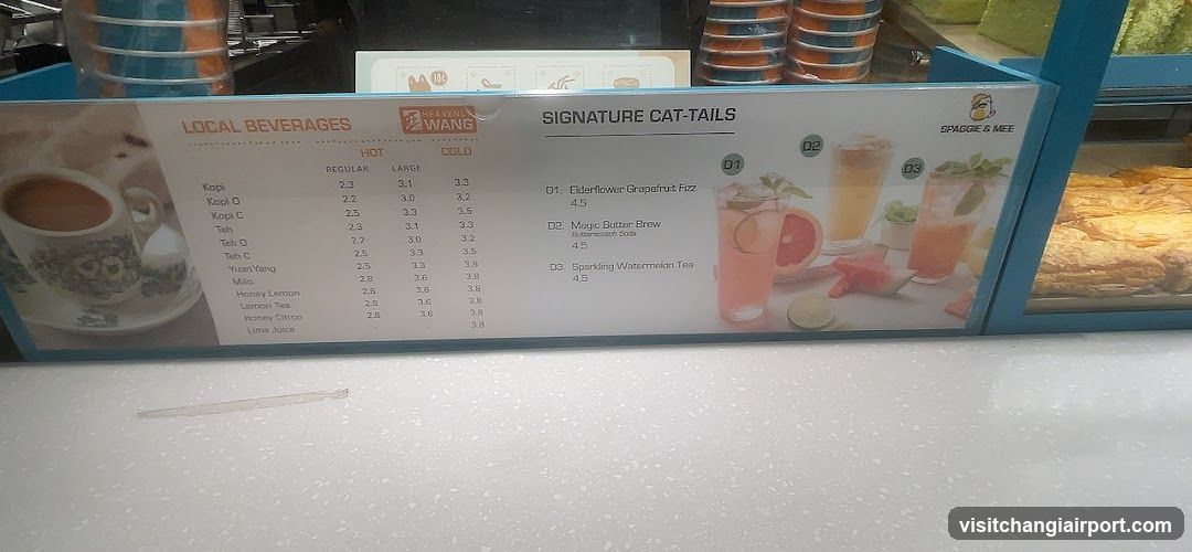 Local Beverages and Signature Cat-Tails Menu Board
