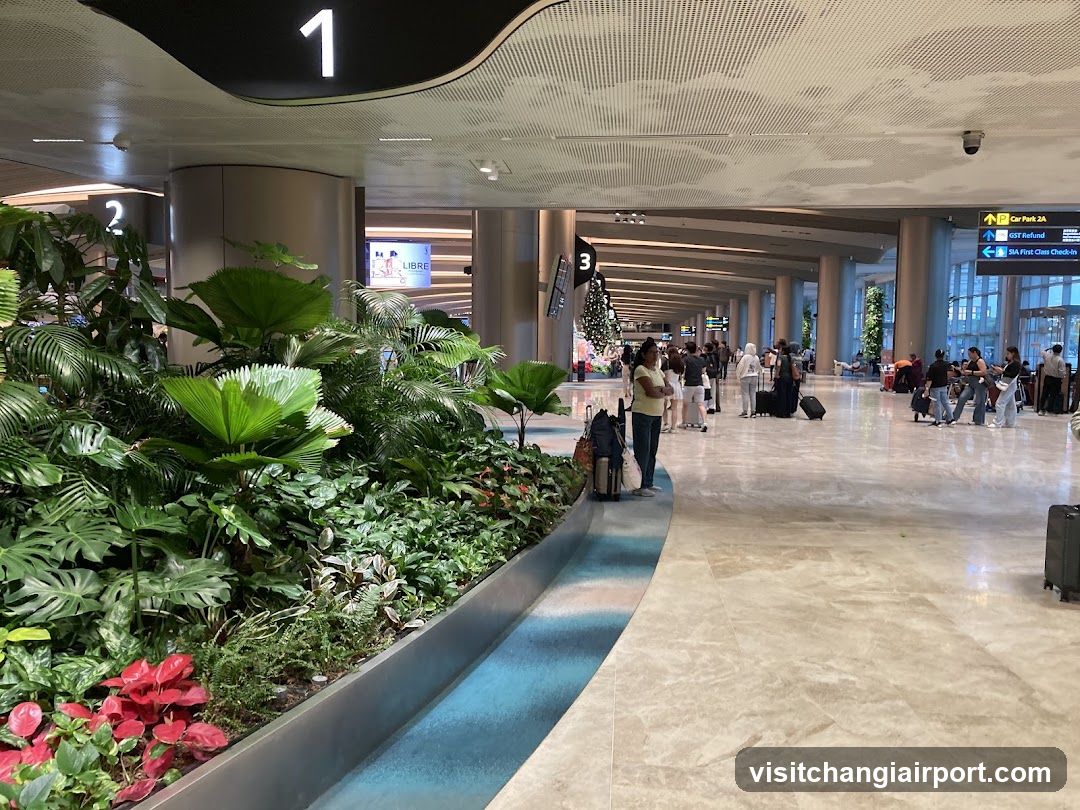 Airport Terminal Interior with Greenery
