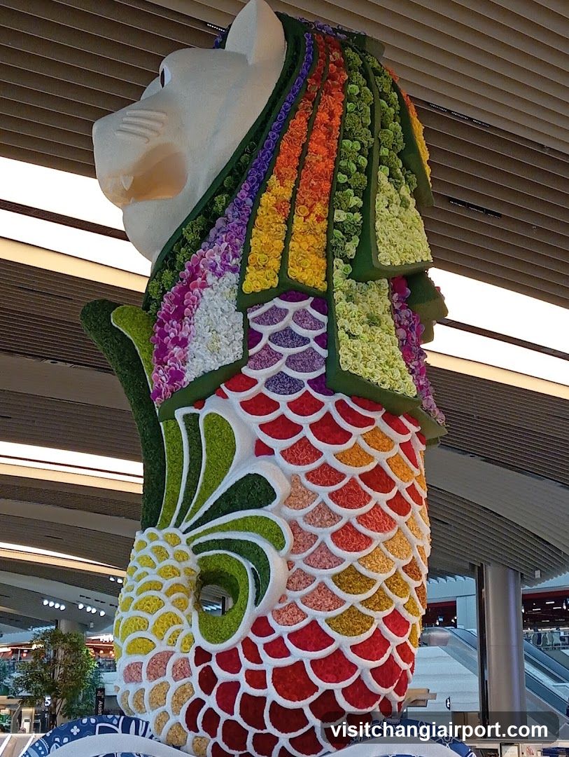 Flower Lion Statue