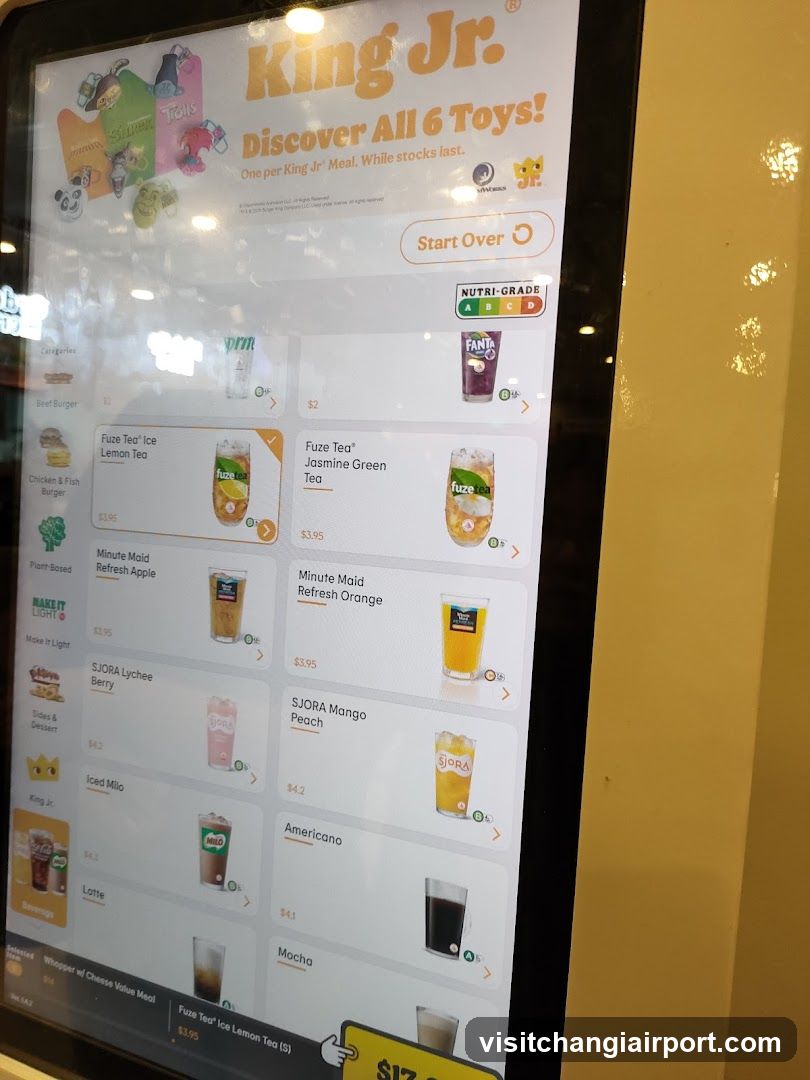 King Jr. Toy Meal Menu Board