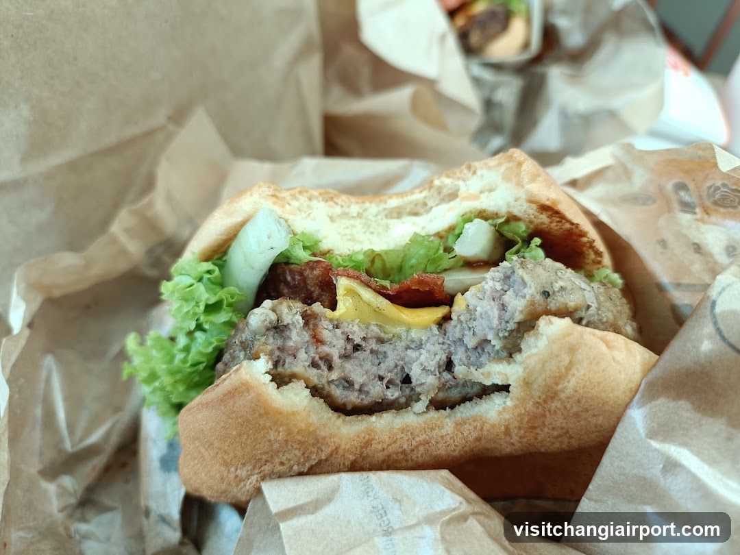 Burger with Meat Patty and Toppings