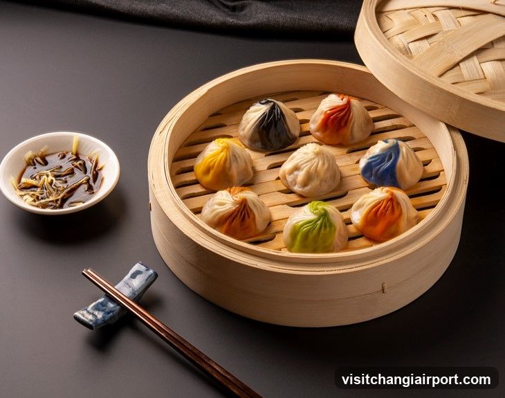Assorted Dumplings in Bamboo Steamer