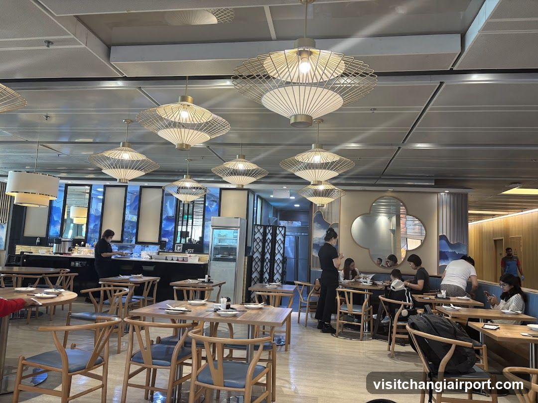 Restaurant Interior with Unique Lighting