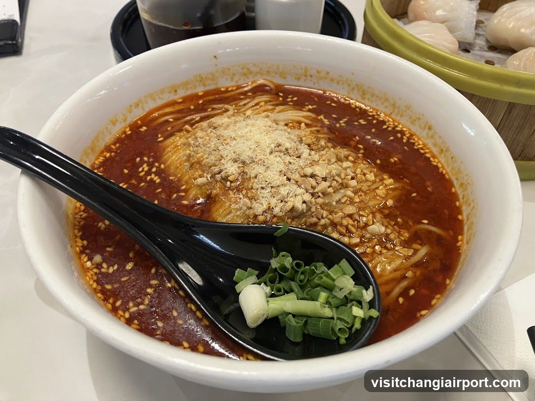 Spicy Noodle Bowl with Garnishes
