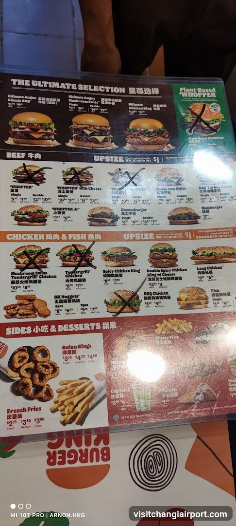 Burger King Menu Board